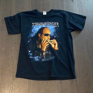RARE 2008 STEVIE WONDER TOUR 'A WONDER SUMMER'S NIGHT' T-SHIRT SIZE LARGE